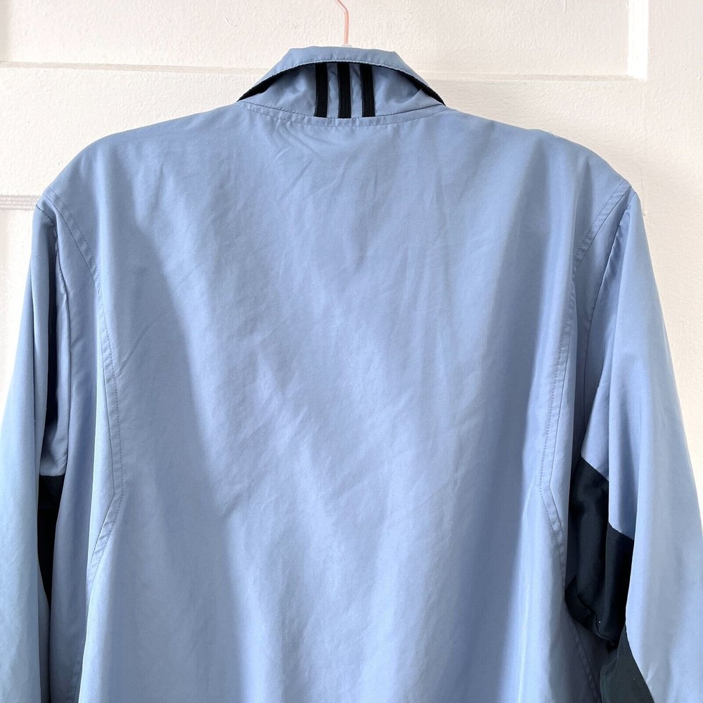 Vintage Adidas Track Jacket Windbreaker Mens Asian Size Medium M Light Blue - Picture 3 of 12